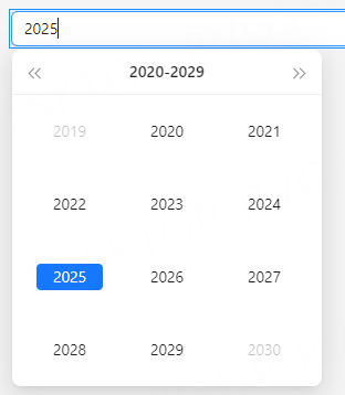 年份选择效果